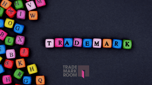 a colorful block spelling the word trademark